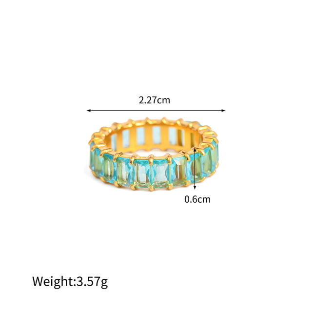 Stainless steel with zirconia colored ring niche does not lose color