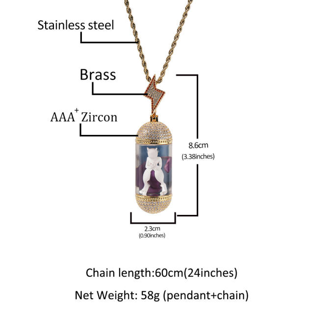 New Super Dream pendant necklace chain cartoon dazzling and versatile jumper chain