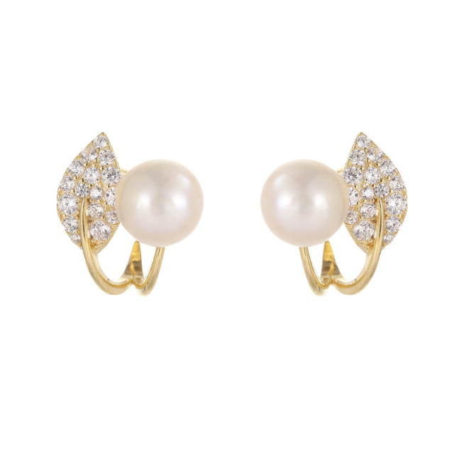 Akoya Natural Saltwater Pearl 925 Silver Earrings, Exquisite Jewelry for Women