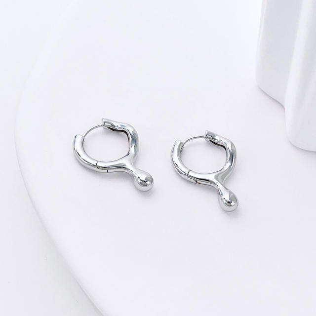 925 Silver Unique Design Cold-tone Irregular Fashion Stud Earrings