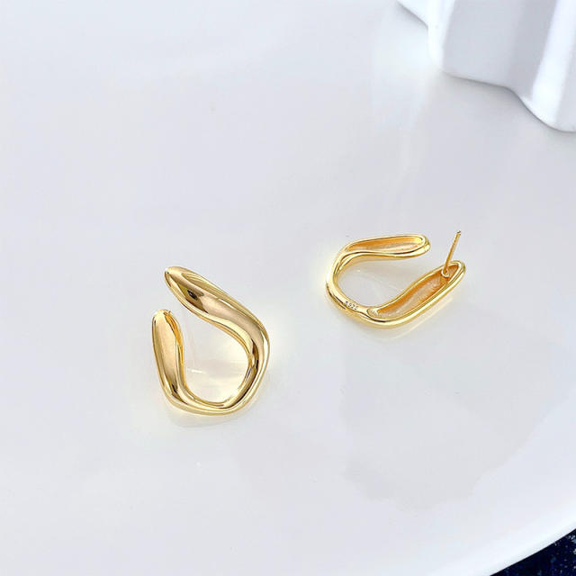 925 Silver Metal Geometric Earrings, Fashionable and Trendy
