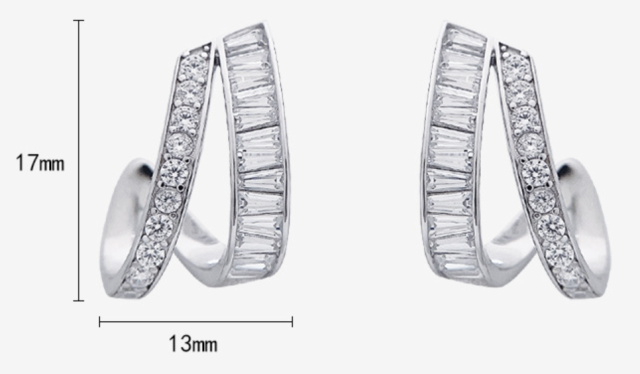 925 Sterling Silver Niche Lightweight Luxury Fashion Statement Earrings