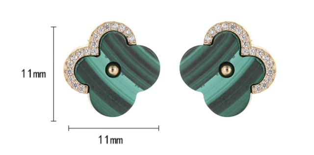 Peacock Stone 925 Sterling Silver Minimalist Niche Versatile Women's Earrings