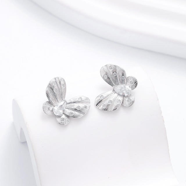 925 Silver Luxury Drawstring Butterfly Earrings, INS Style, Personalized and Trendy