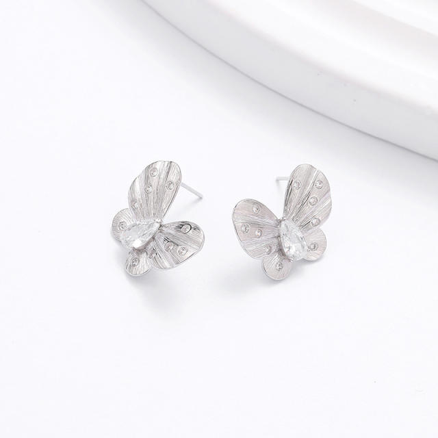 925 Silver Luxury Drawstring Butterfly Earrings, INS Style, Personalized and Trendy