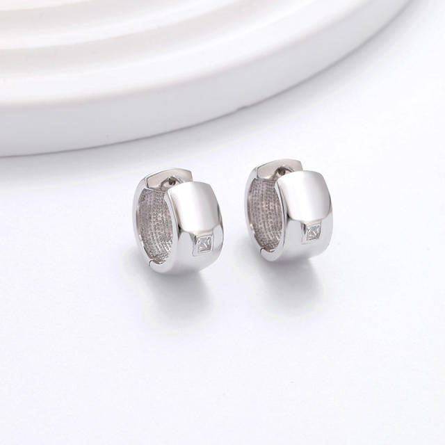 S925 Silver Light Luxury European and American INS Style Vintage Casual Circle Earrings