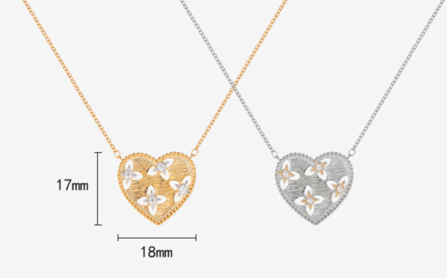 925 silver niche drawstring heart necklace for women with an ins style