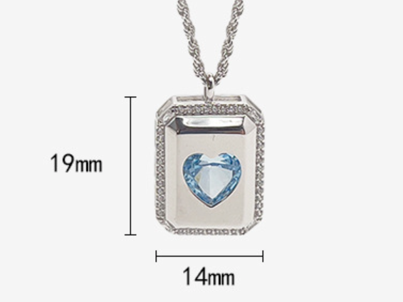 925 silver French-style delicate and cute heart pendant
