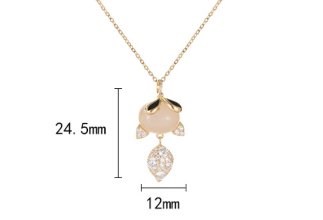 Hetian Jade 925 Silver Small Fox Pendant Necklace