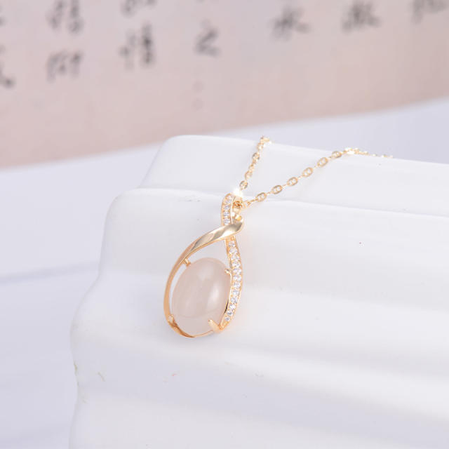 Natural Hetian Jade 925 Silver Necklace, Light Luxury and Versatile