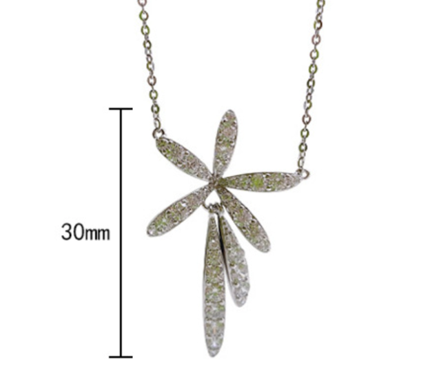Seven-Petal Flower Unique Design Minimalist Pendant with a Cold Tone