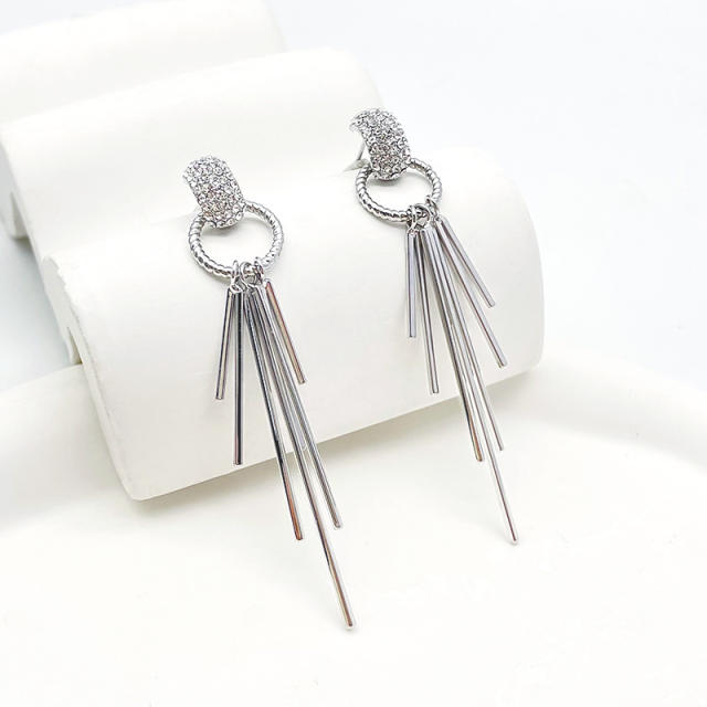 S925 silver needle rhinestone earrings