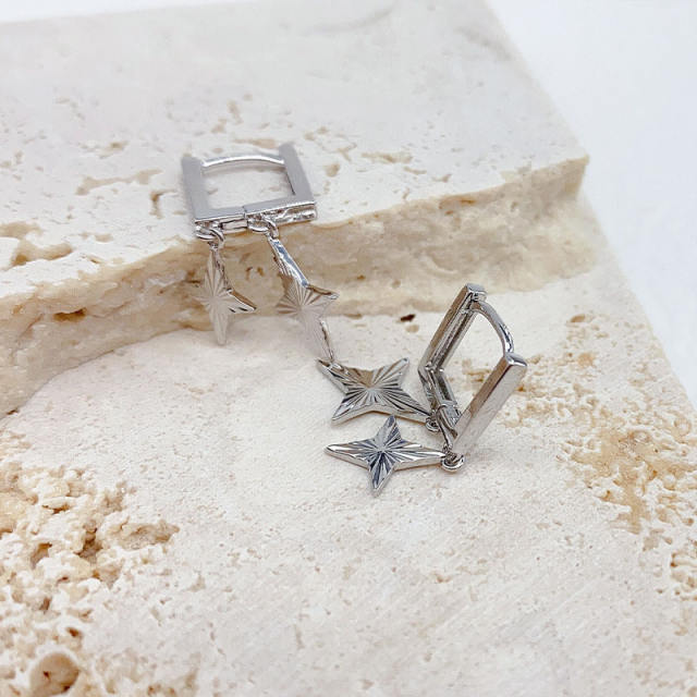 Wholesale geometric star drop earrings
