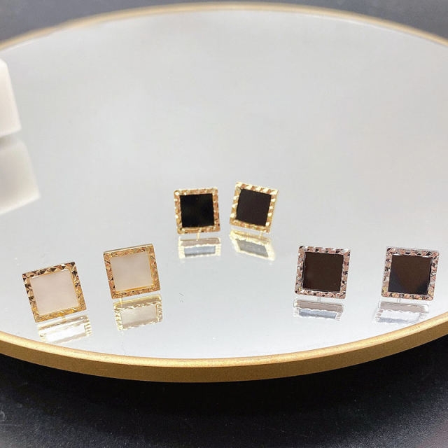 Wholesale acrylic small square earrings