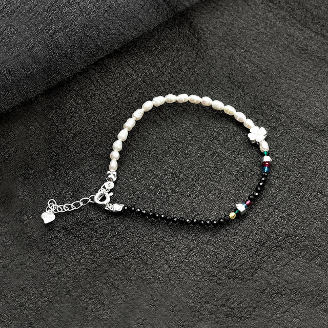 S925 silver natural freshwater beads bracelet